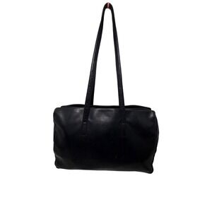 Danier Black Genuine Leather Shoulder Bag Tote Minimalist Professional
